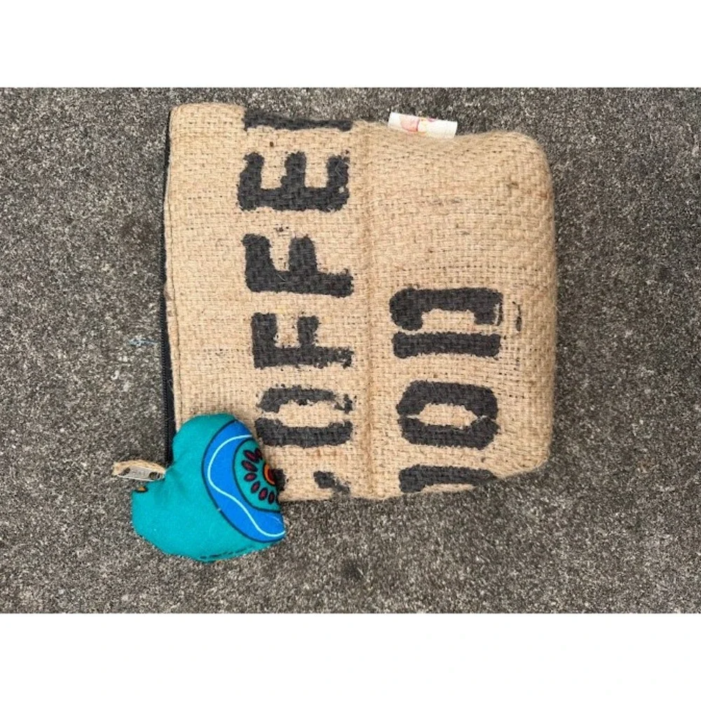 Handmade upcycled burlap